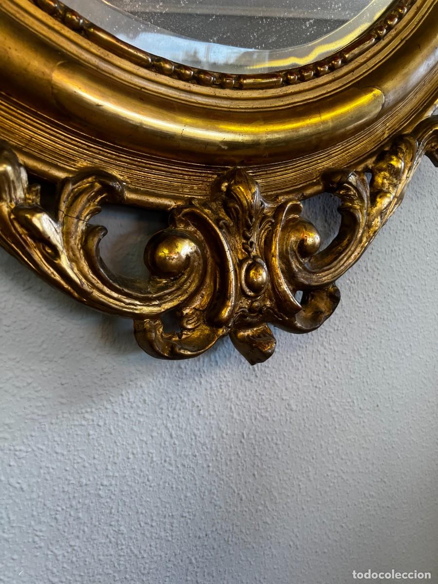 Antig&uuml;edades: ANTIGUO ESPEJO BISELADO DORADO DE 130X85 CMS - Foto 2