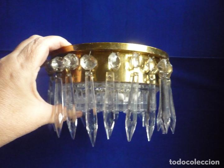 Antig&uuml;edades: PLAFON BRONCE Y CRISTAL CON LAGRIMAS - Foto 1