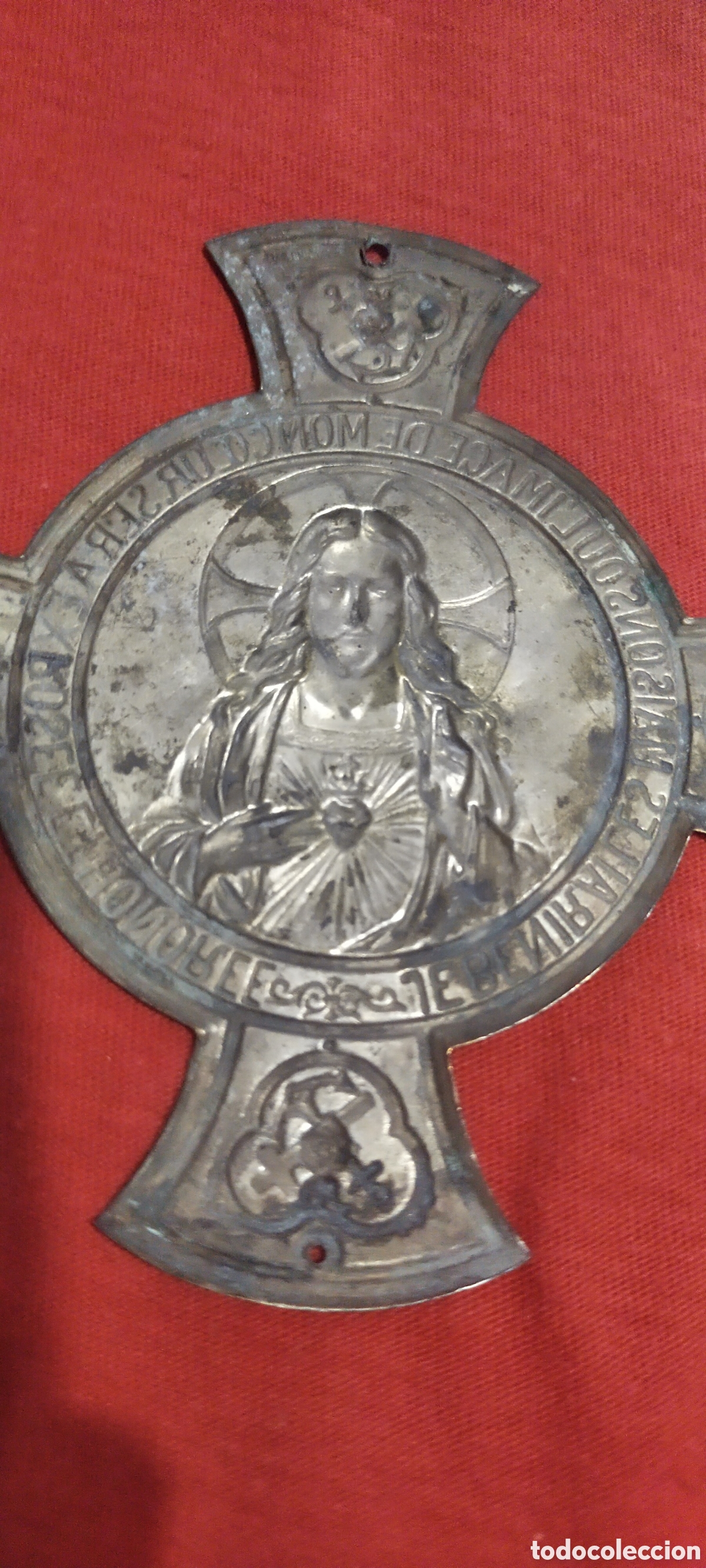 Antig&uuml;edades: Chapa coraz&oacute;n de Jes&uacute;s - Foto 3
