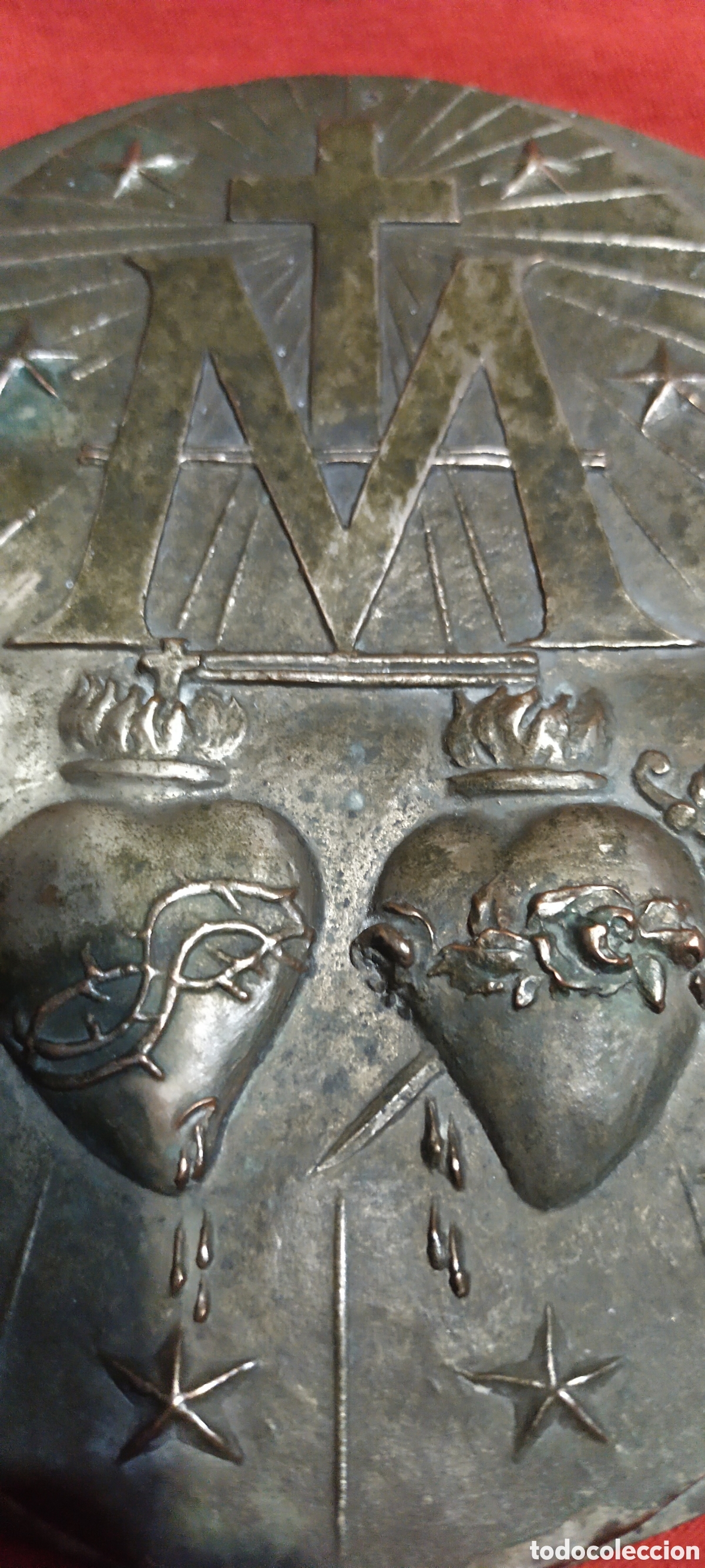 Antig&uuml;edades: Coraz&oacute;n de Jes&uacute;s chapa de puerta - Foto 2