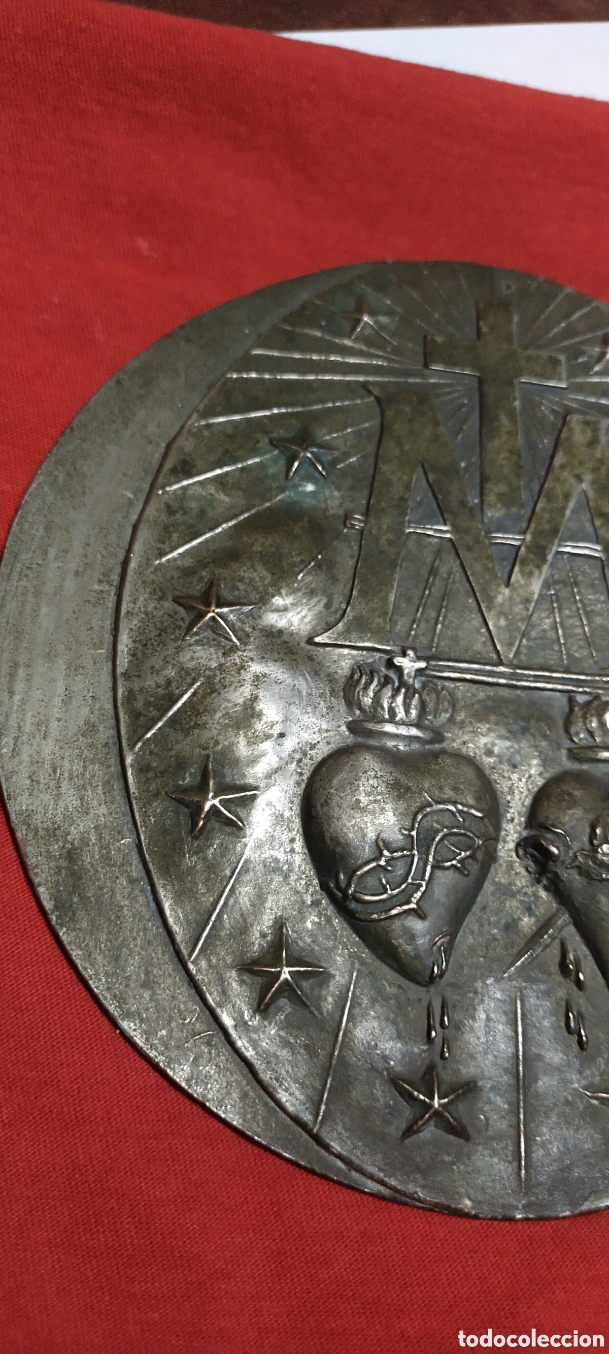 Antig&uuml;edades: Coraz&oacute;n de Jes&uacute;s chapa de puerta - Foto 3