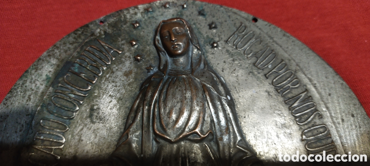 Antig&uuml;edades: Virgen Mar&iacute;a chapa de puerta de la virgen - Foto 2