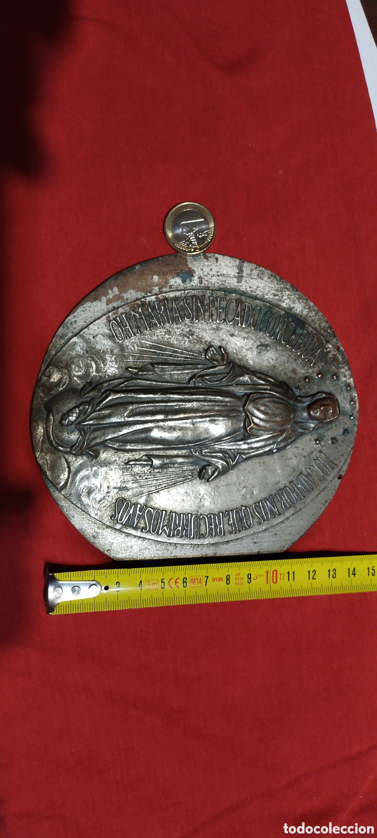 Antig&uuml;edades: Virgen Mar&iacute;a chapa de puerta de la virgen - Foto 1