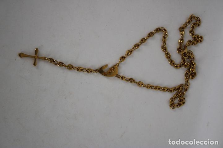 Antig&uuml;edades: collar rosario chapado en oro - Foto 2