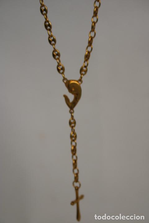 Antig&uuml;edades: collar rosario chapado en oro - Foto 3