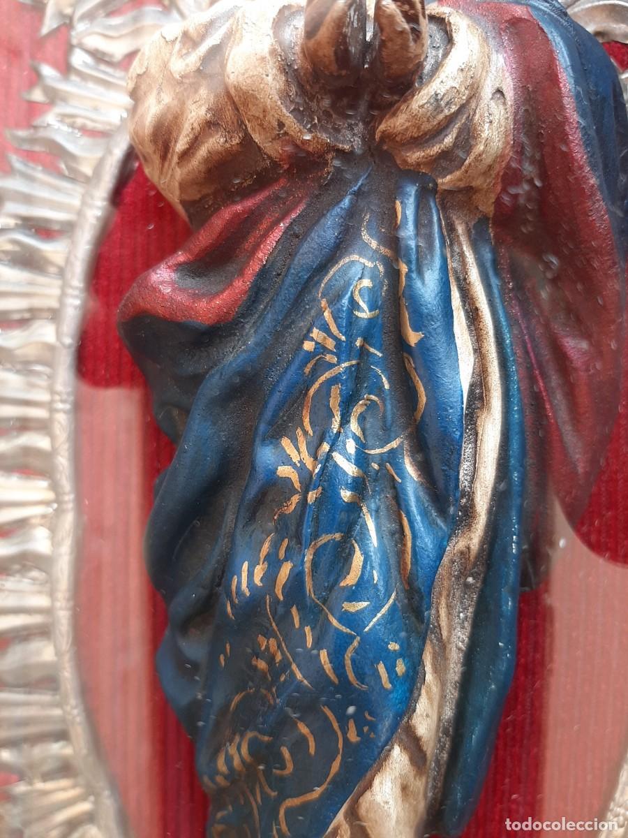 Antig&uuml;edades: CAPILLA REPUJADA CON TALLA DE LA VIRGEN DE GUADALUPE - Foto 18