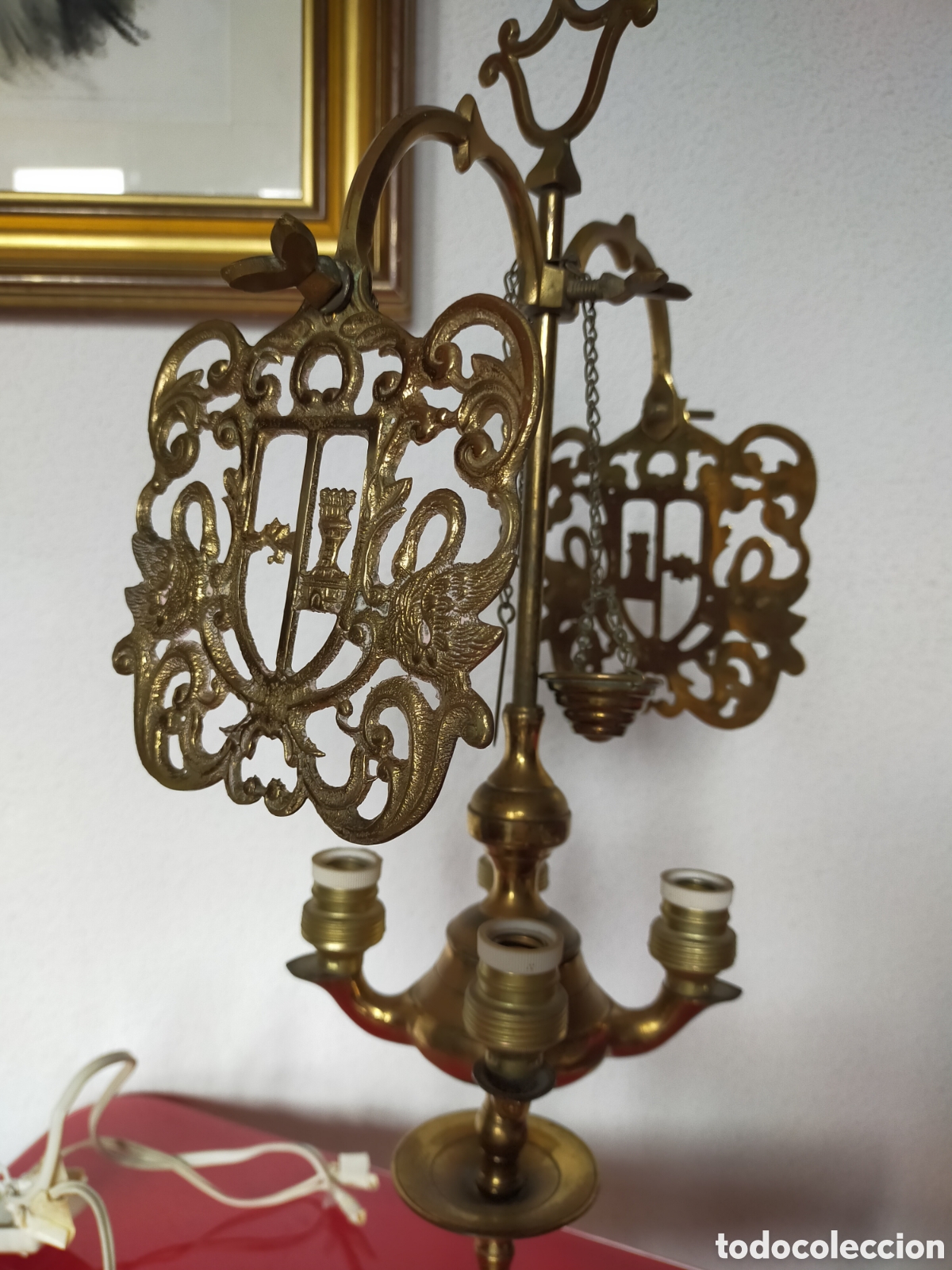 Antig&uuml;edades: Lampara bronce - Foto 2
