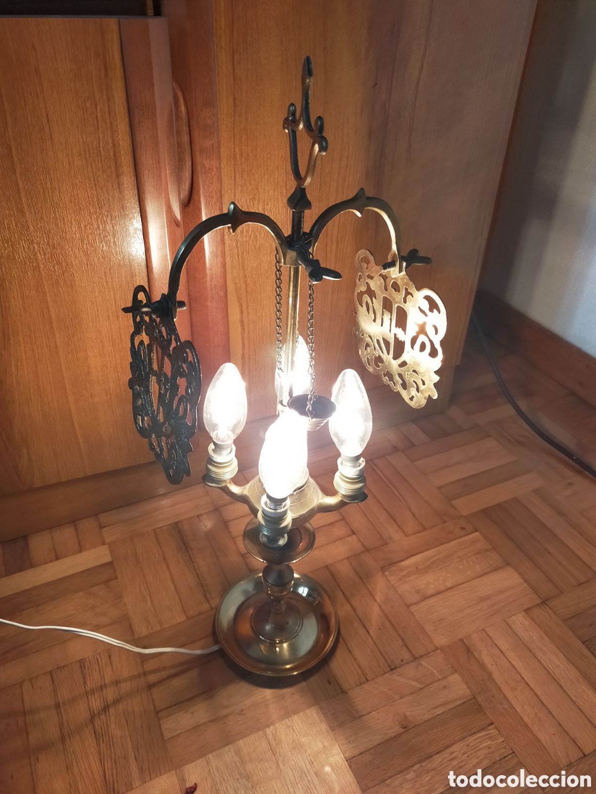 Antig&uuml;edades: Lampara bronce - Foto 5