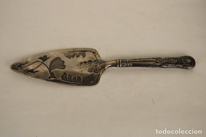 Antig&uuml;edades: pala de servir plateada made in england - Foto 4