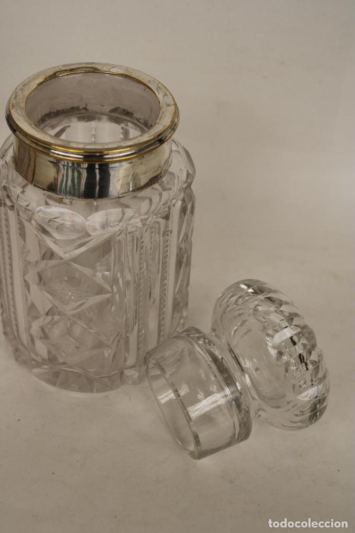 Antig&uuml;edades: bote tarro cristal bohemia - Foto 2
