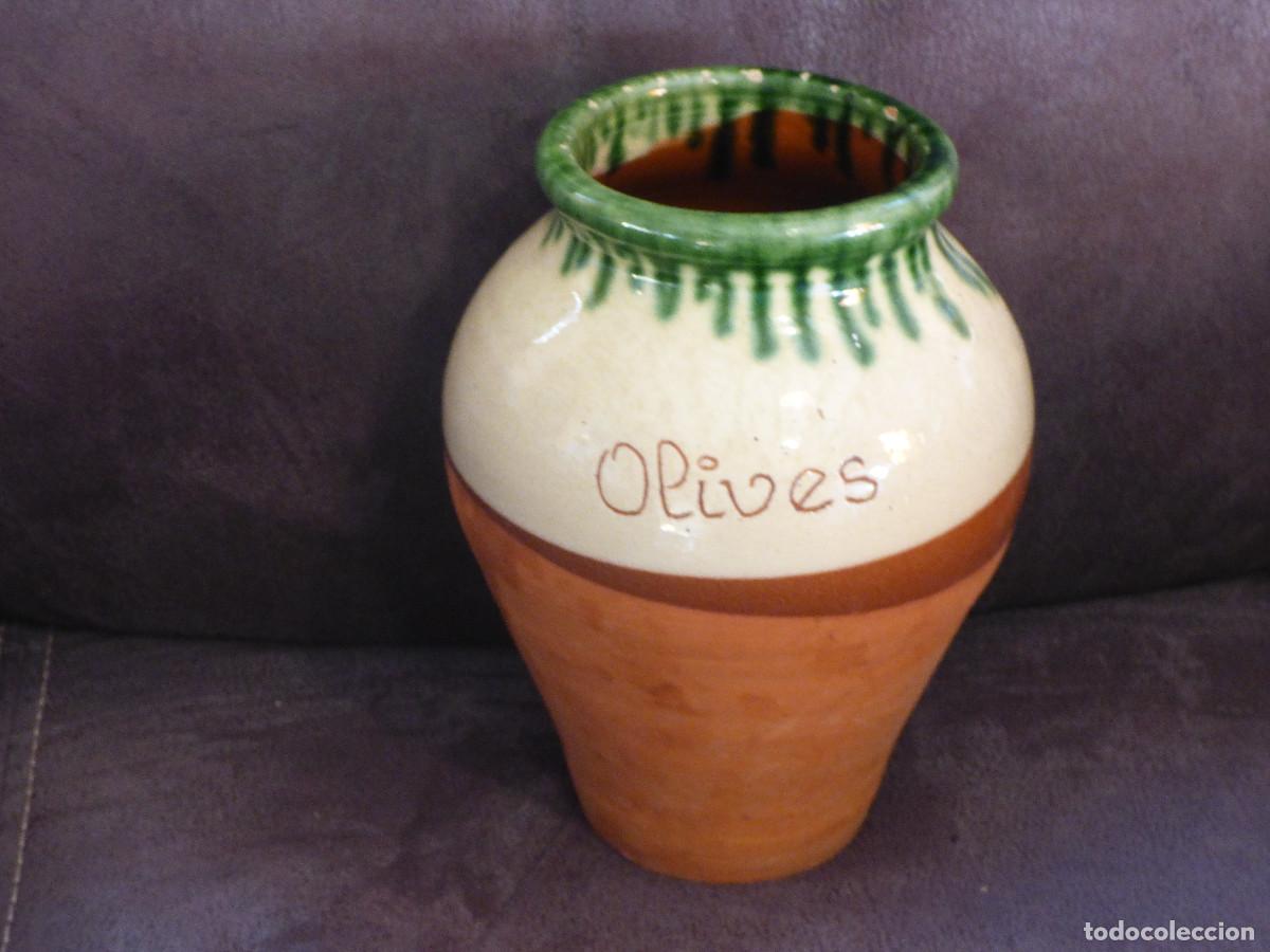 Antig&uuml;edades: Jarra para olives,barro catalan. - Foto 1