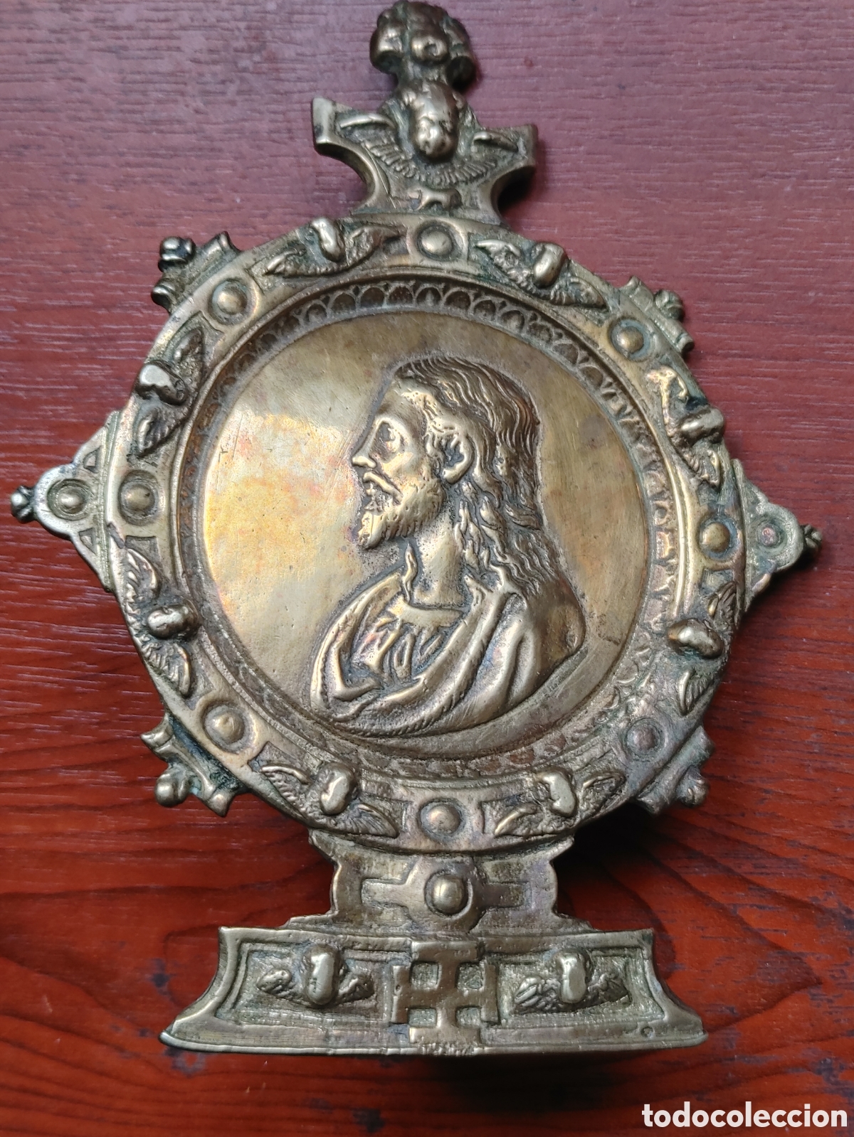 Antig&uuml;edades: Portapaz en bronce. S. XVI. - Foto 2