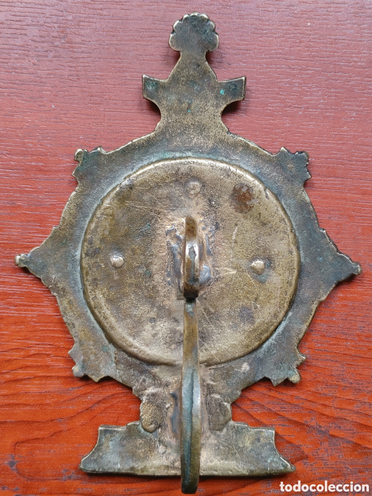 Antig&uuml;edades: Portapaz en bronce. S. XVI. - Foto 3