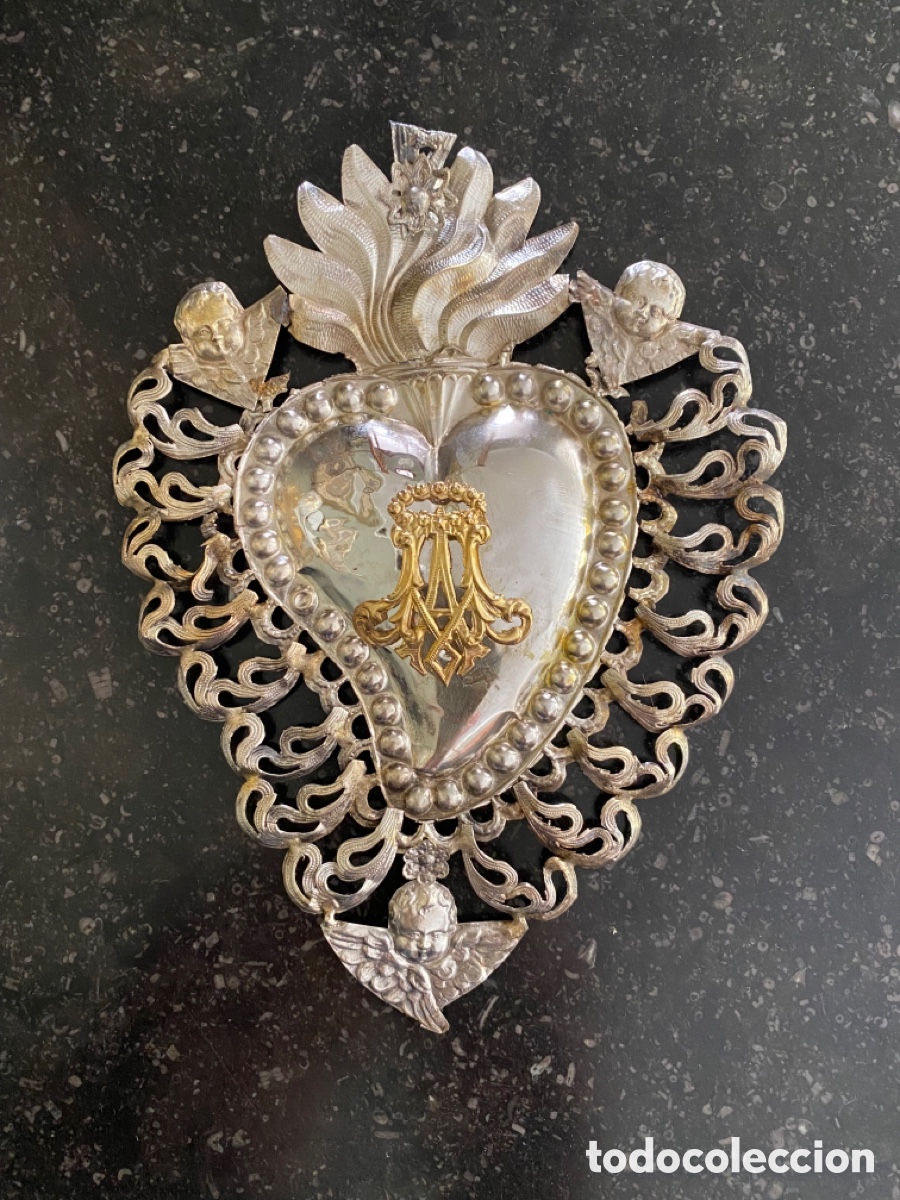 Antig&uuml;edades: Ex-voto plata con iniciales - Foto 1