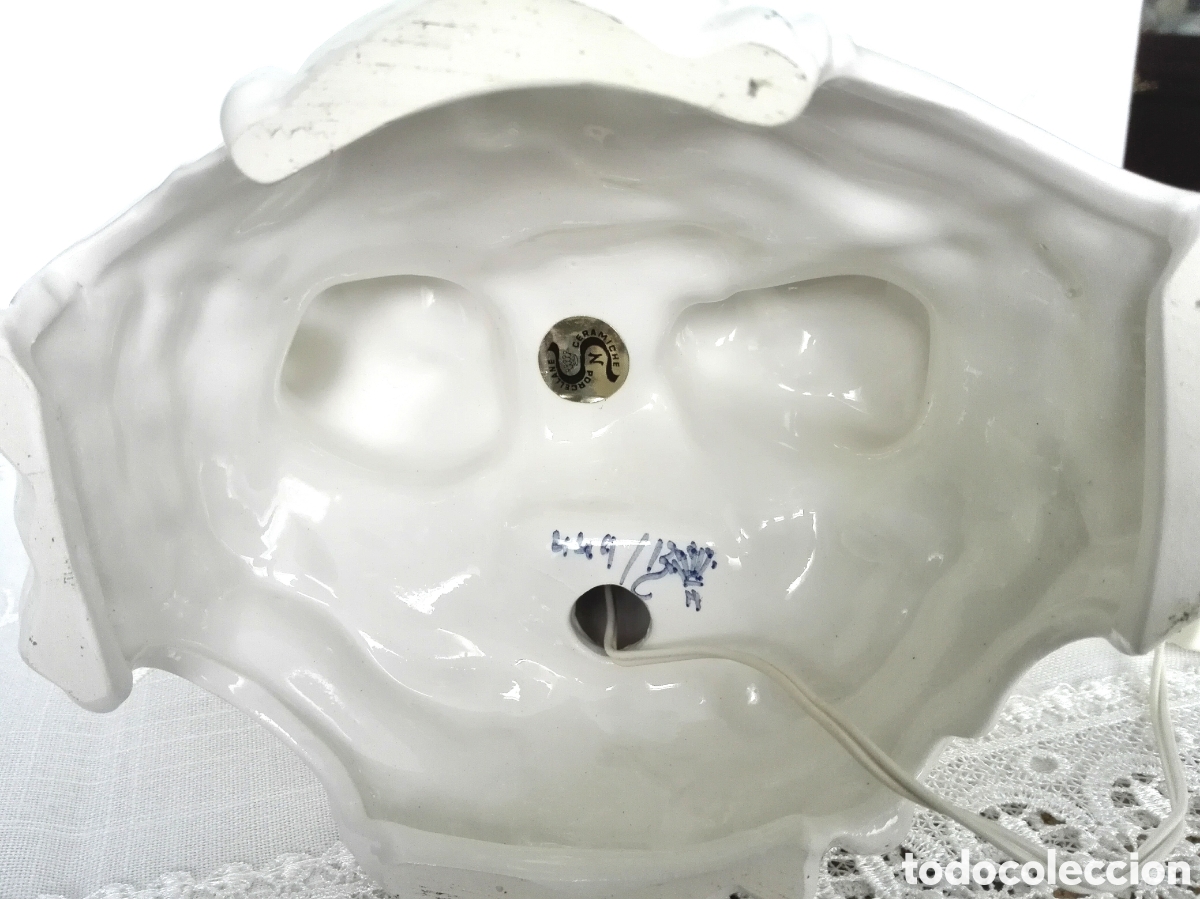 Antig&uuml;edades: L&Aacute;MPARA PORCELANA CAPODIMONTE - Foto 10