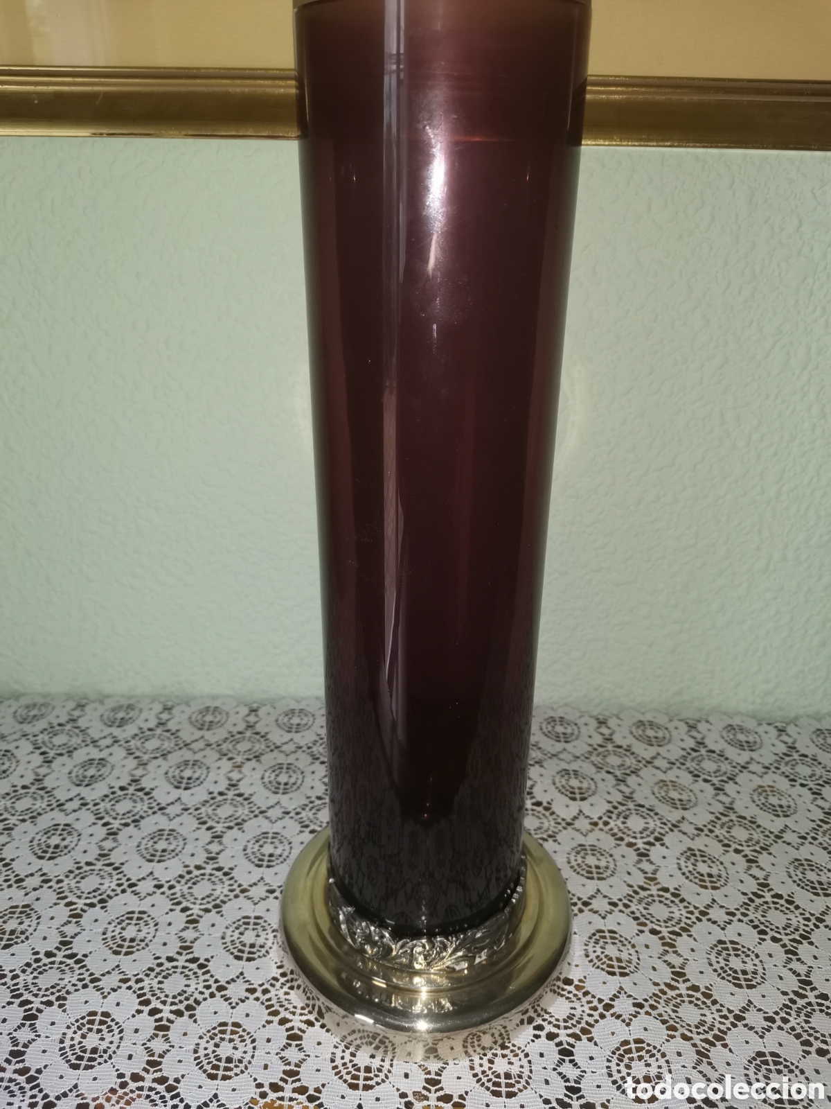 Antig&uuml;edades: Jarr&oacute;n de cristal morado - Foto 2