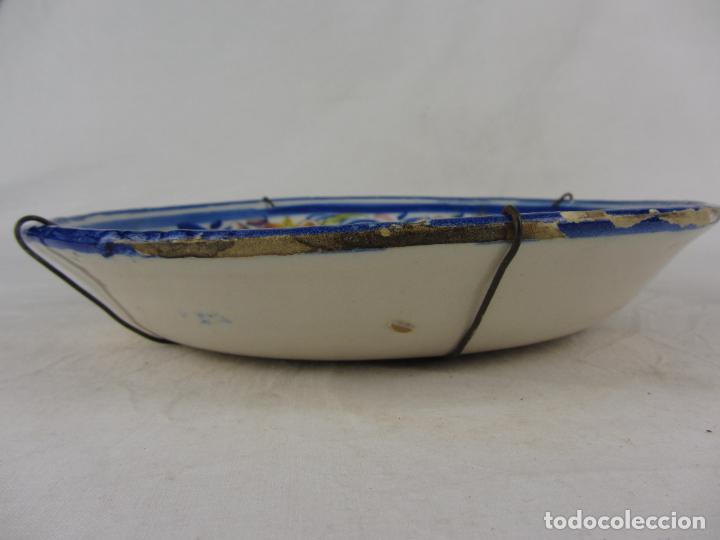 Antig&uuml;edades: Plato de Manises con flor central - s.XIX - Foto 3