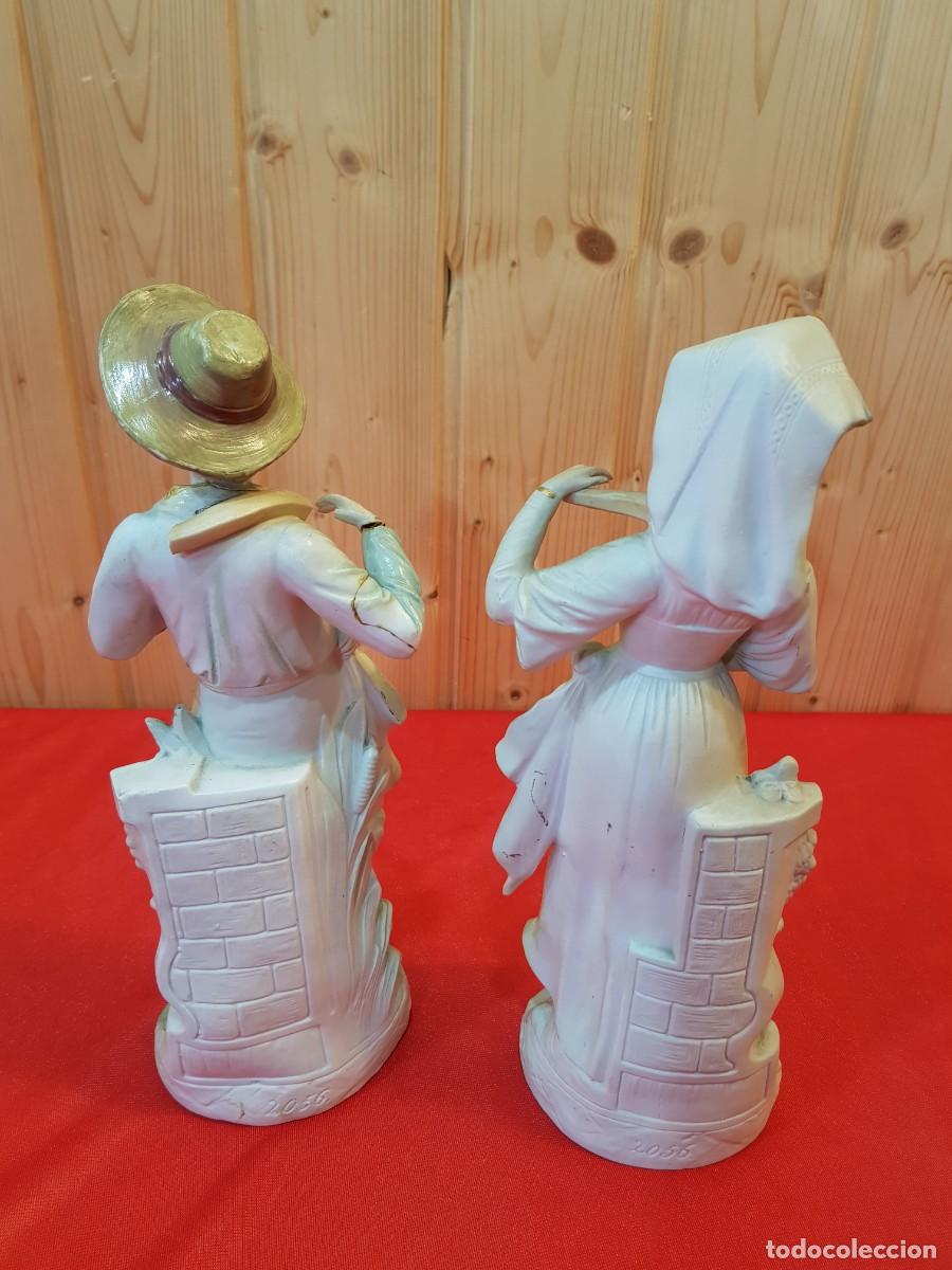 Antig&uuml;edades: PAREJA PORCELANA BISCUIT- - Foto 4