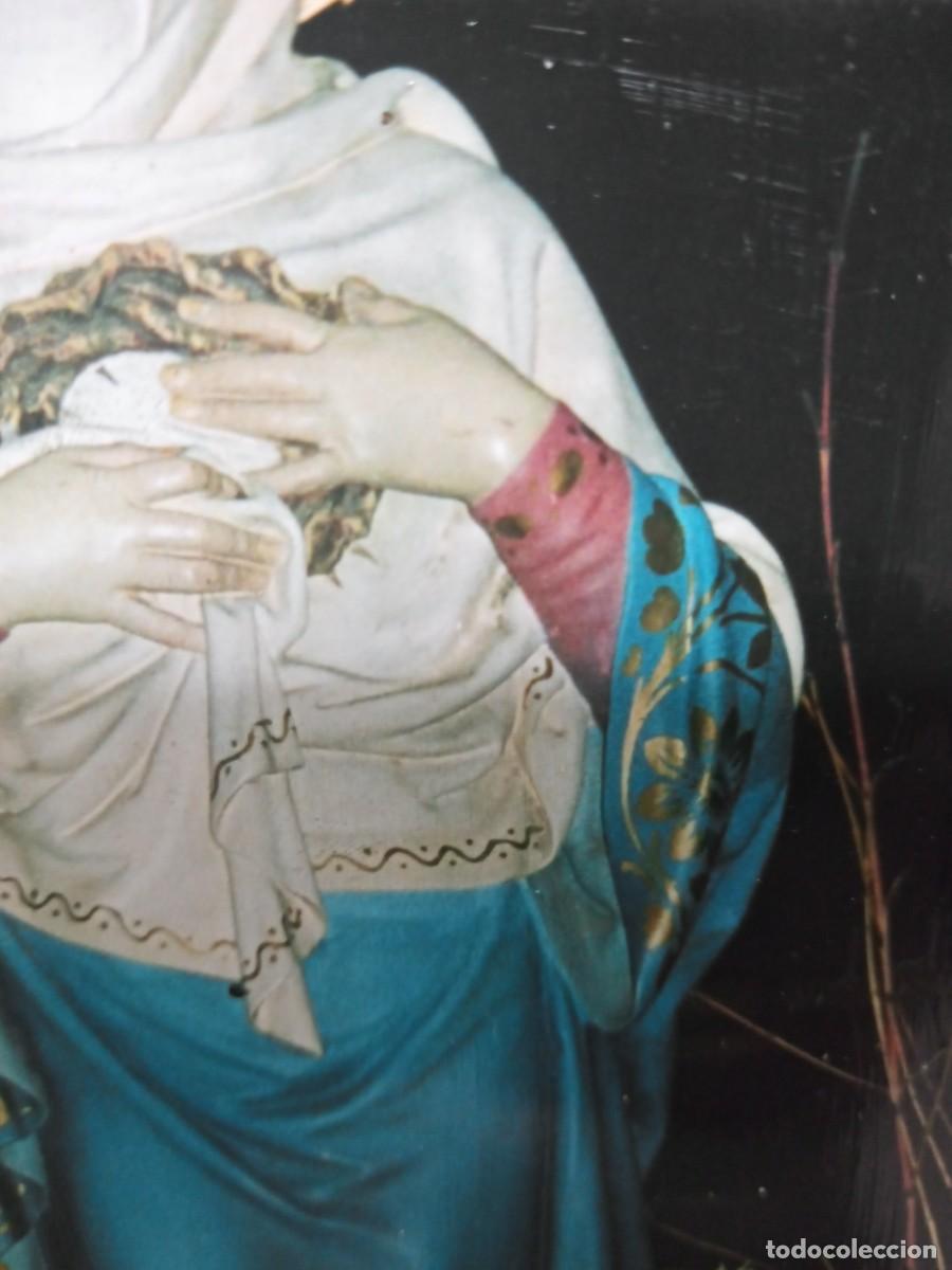 Antig&uuml;edades: BONITA VIRGEN SOBRE MADERA - Foto 8