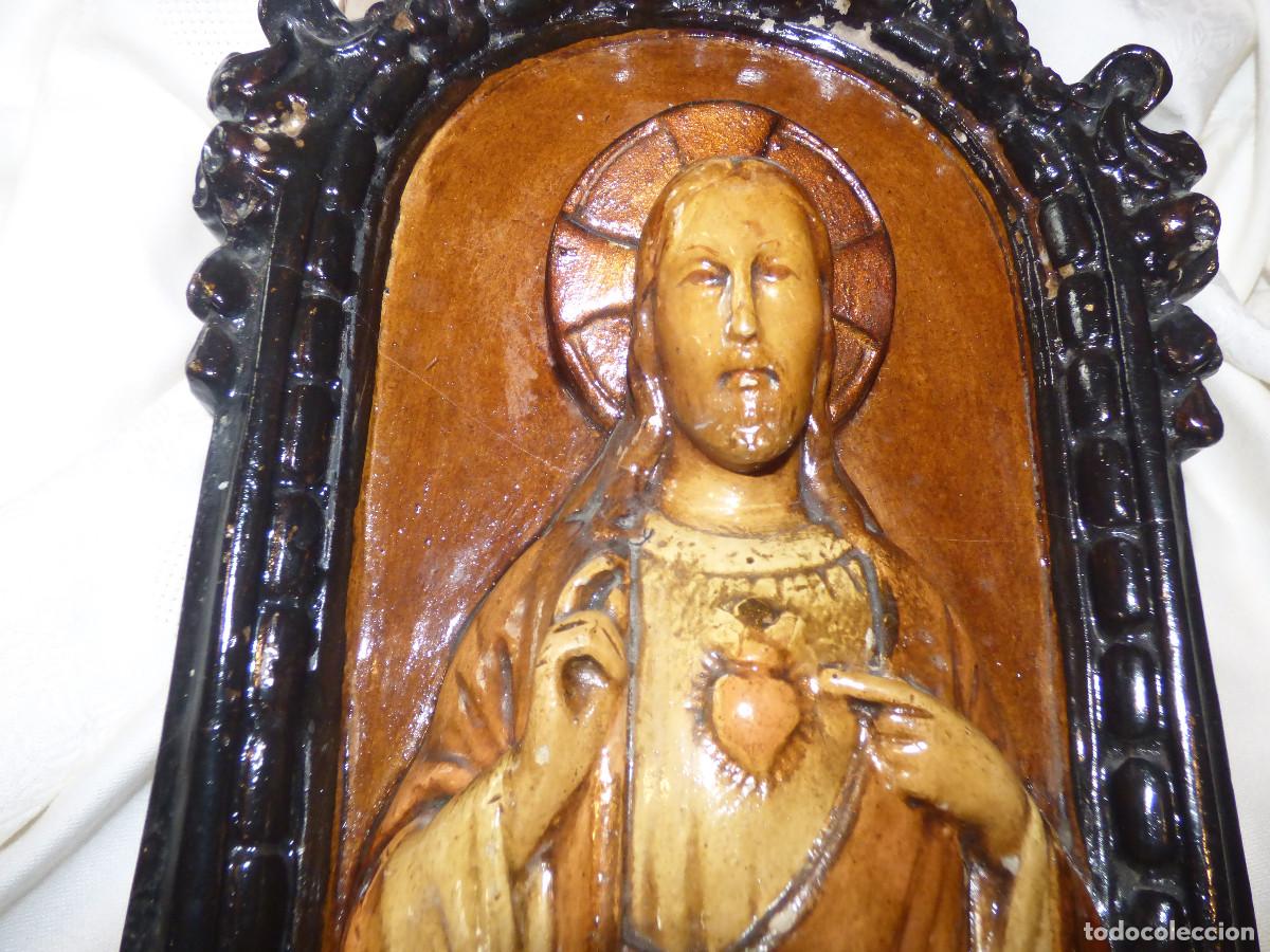 Antig&uuml;edades: Sagrado Corazon,estuco. - Foto 2