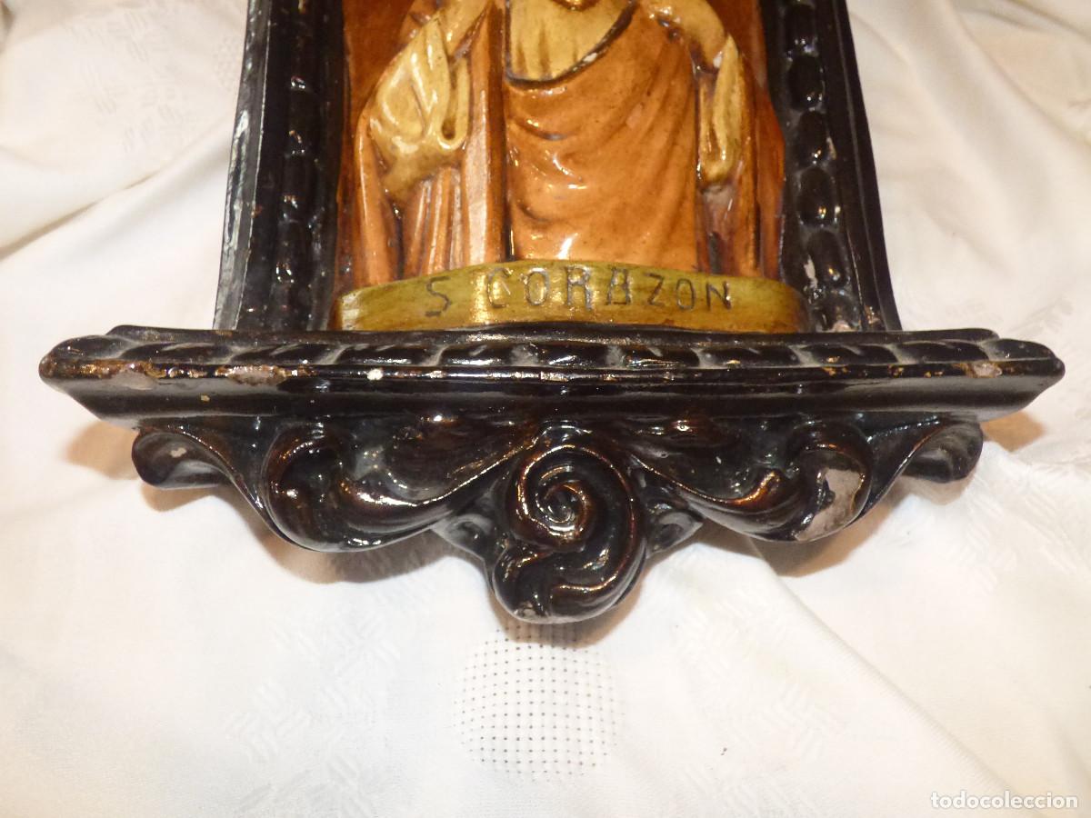Antig&uuml;edades: Sagrado Corazon,estuco. - Foto 4