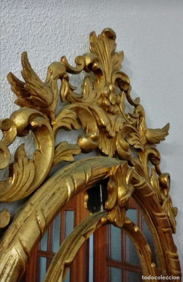 Antig&uuml;edades: Espejo tallado en madera sobre dorado - Foto 2
