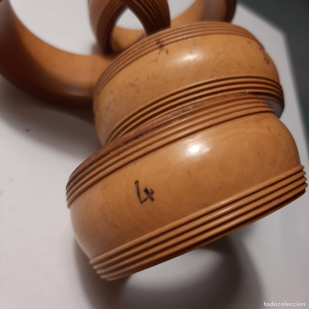 Antig&uuml;edades: 4 Servilleteros de madera s. XIX - Foto 2