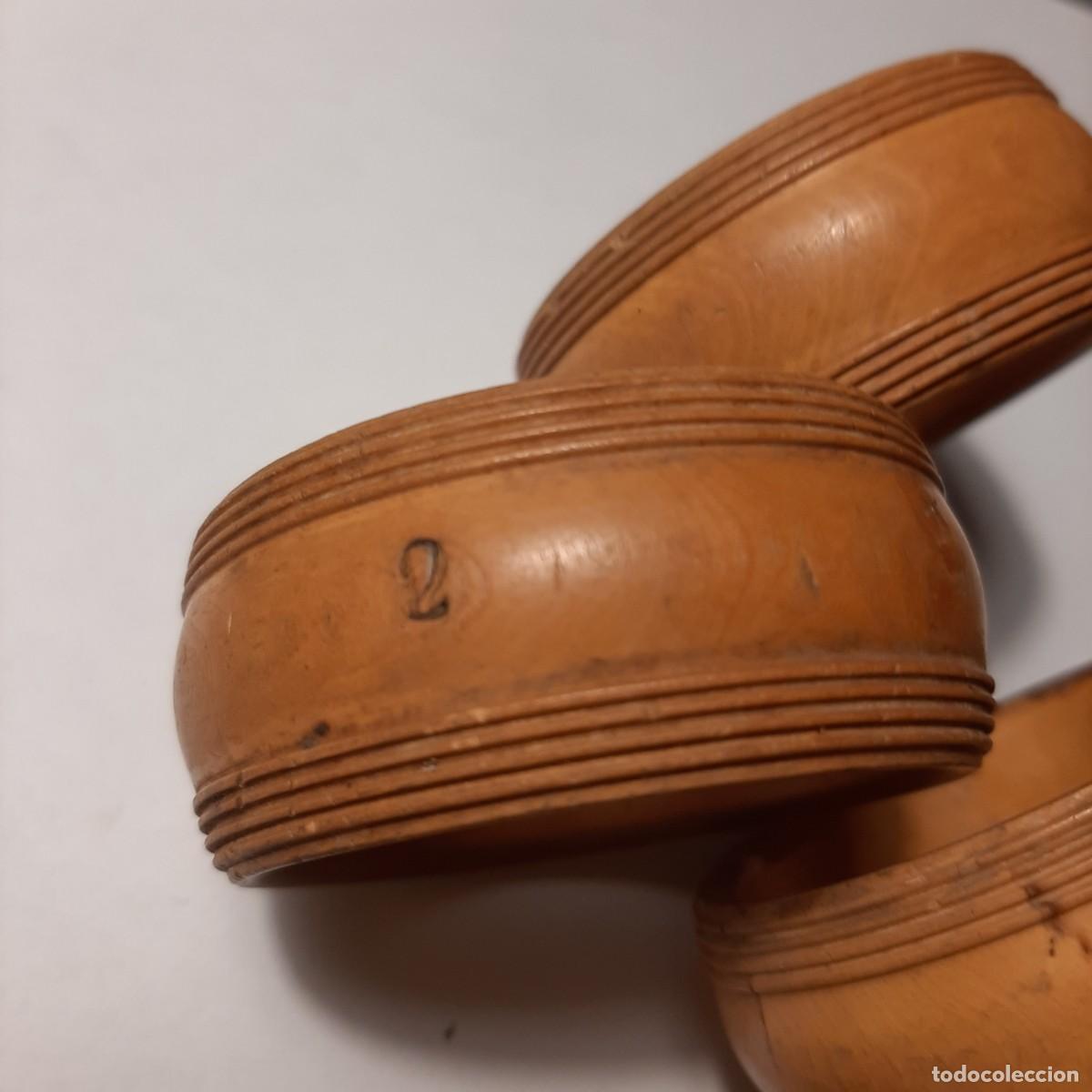 Antig&uuml;edades: 4 Servilleteros de madera s. XIX - Foto 5