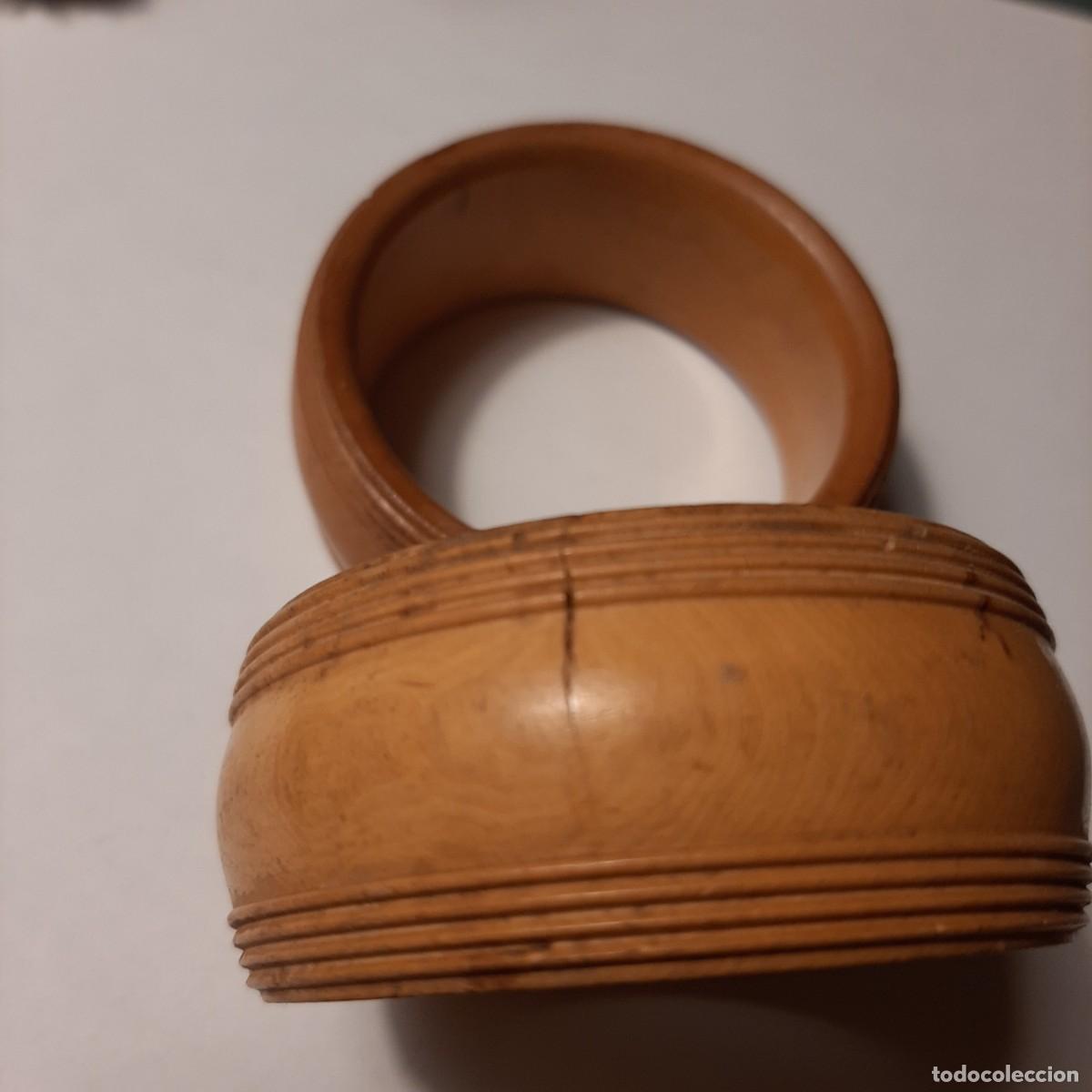 Antig&uuml;edades: 4 Servilleteros de madera s. XIX - Foto 6