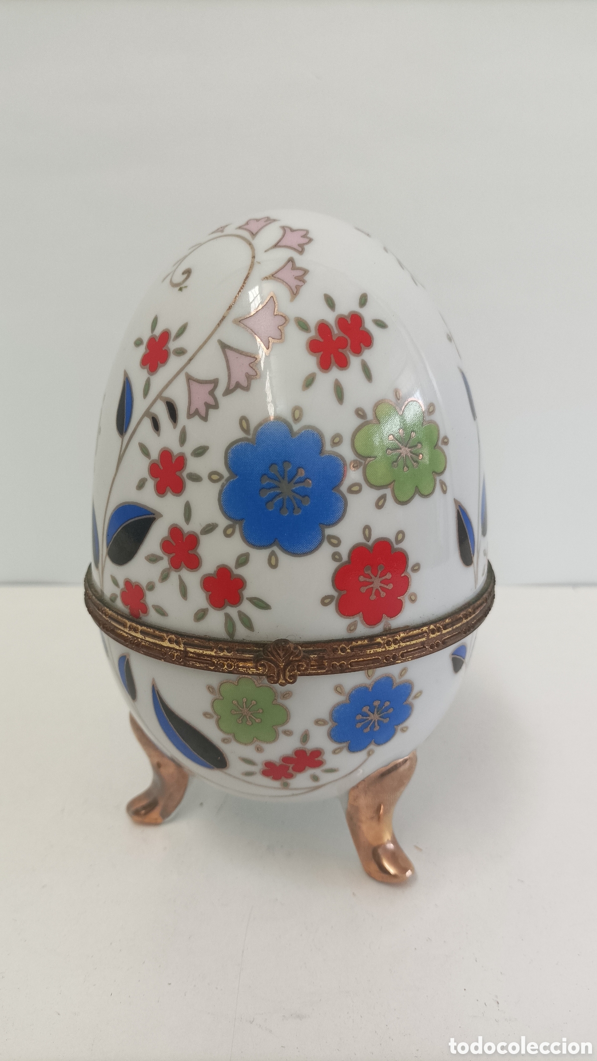 Antig&uuml;edades: Joyero o huevo Antiguo de porcelana