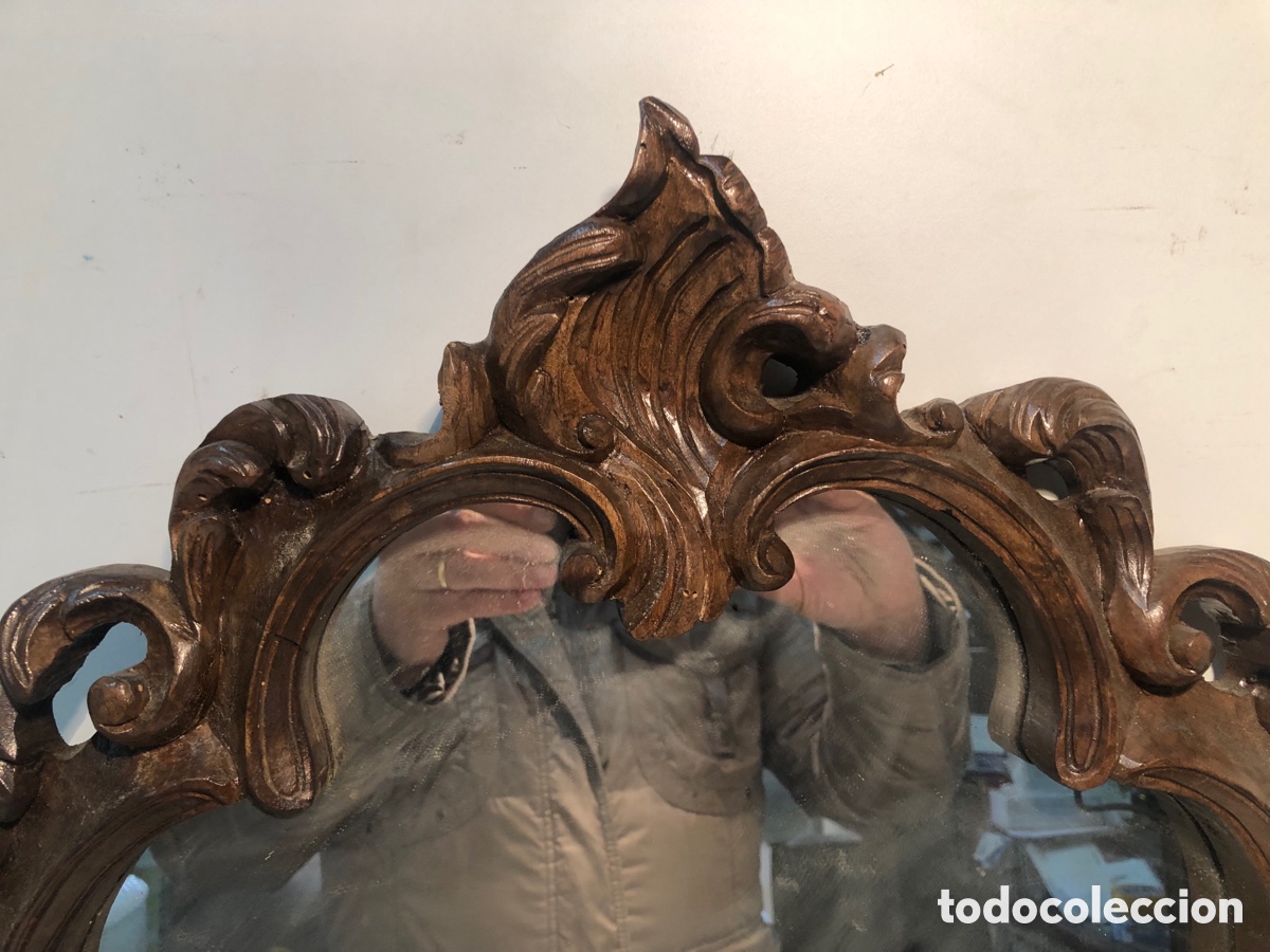 Antig&uuml;edades: ESPEJO DE TALLA MADERA. - Foto 2