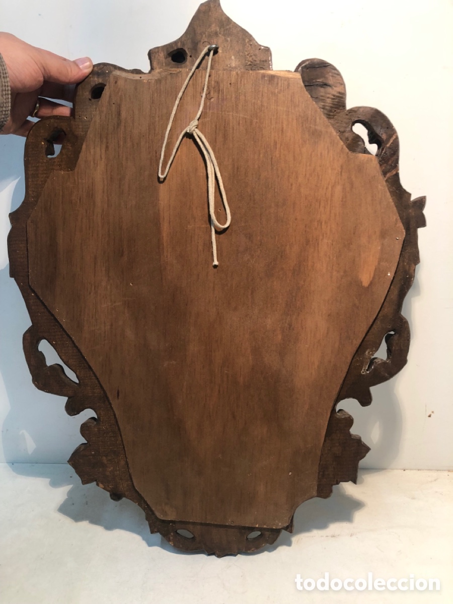 Antig&uuml;edades: ESPEJO DE TALLA MADERA. - Foto 7