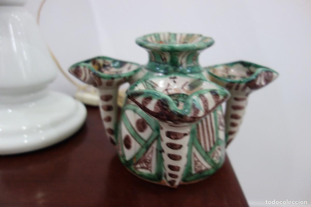 Antig&uuml;edades: CANDELABRO DE CERAMICA DE TERUEL - Foto 1