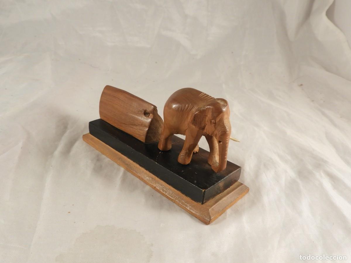 Antig&uuml;edades: TALLA EN MADERA DE UN ELEFANTE - Foto 2