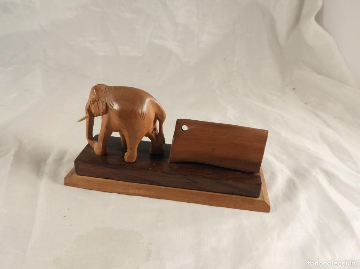 Antig&uuml;edades: TALLA EN MADERA DE UN ELEFANTE - Foto 4