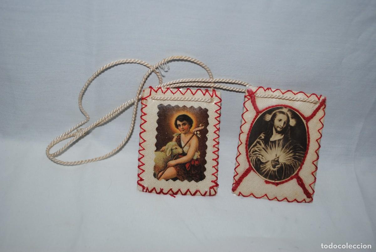 Antig&uuml;edades: ESCAPULARIO DEL DIVINO PASTOR , Y EL CORAZON DE JESUS . - Foto 1