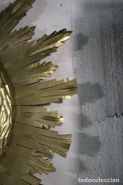 Antig&uuml;edades: espejo sol de madera - Foto 2