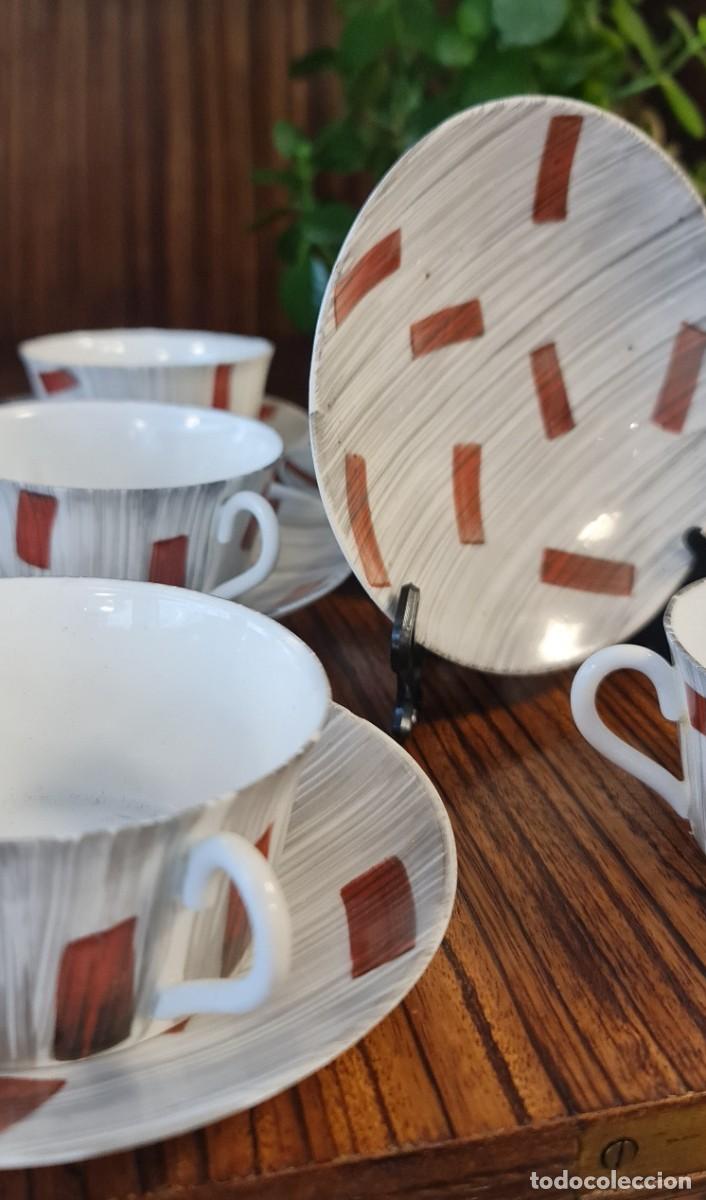 Antig&uuml;edades: 7 Tazas y platillos de consom&eacute; Cer&aacute;micas do Castro - Foto 8