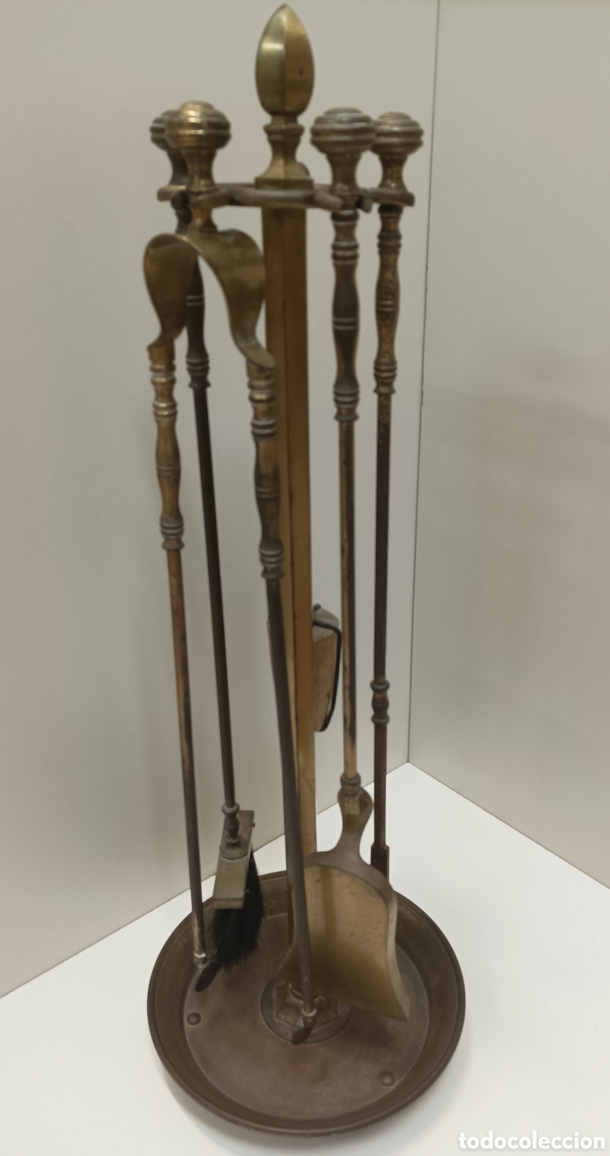 Antig&uuml;edades: Juego de chimenea bronce - Foto 2