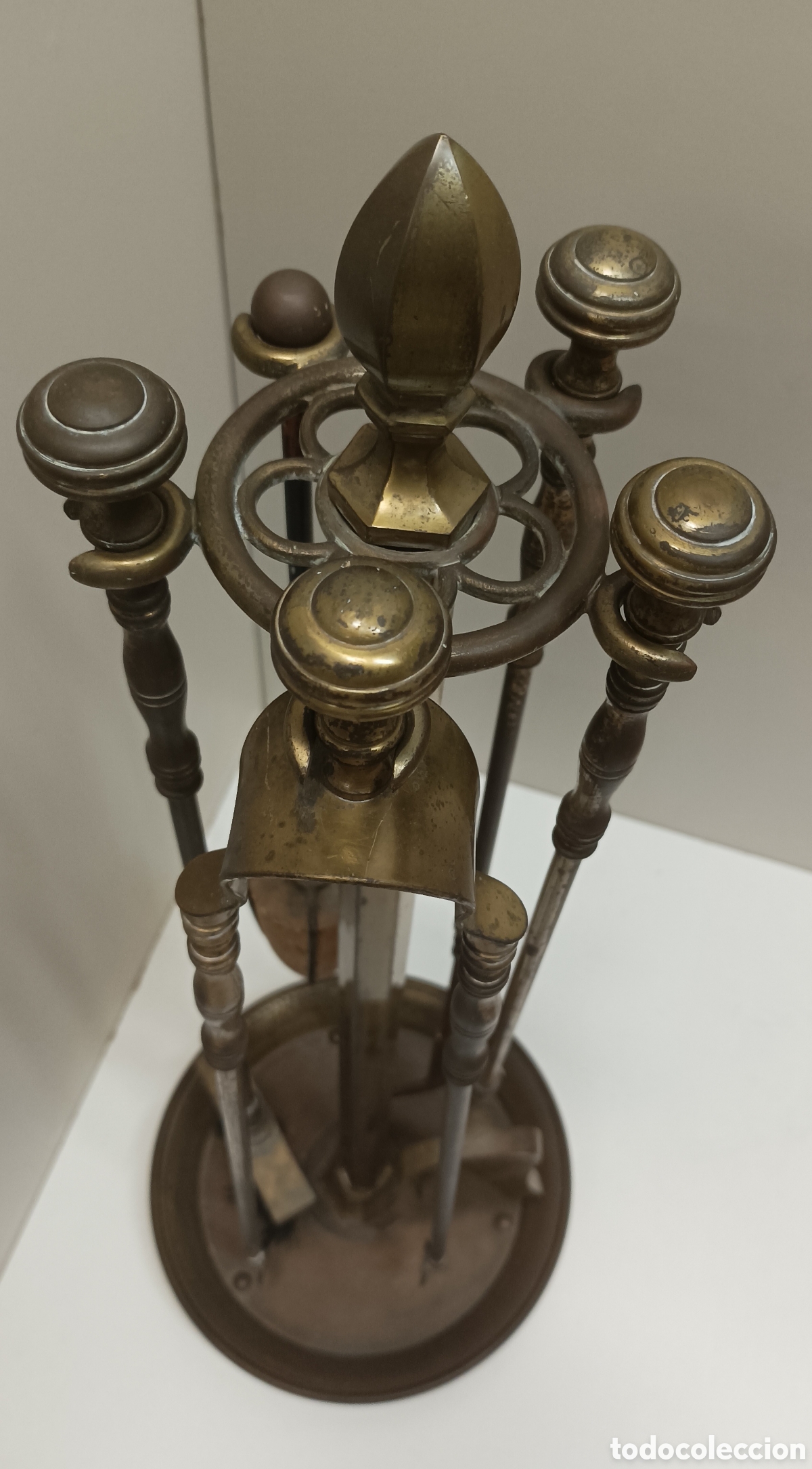 Antig&uuml;edades: Juego de chimenea bronce - Foto 3