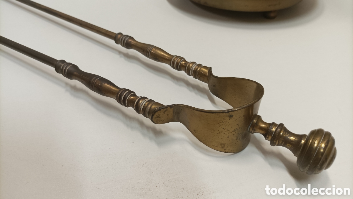 Antig&uuml;edades: Juego de chimenea bronce - Foto 6