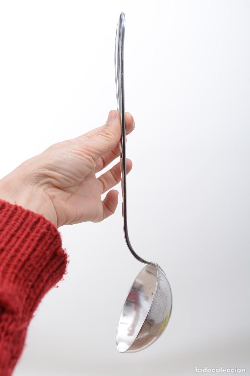Antig&uuml;edades: Cuchar&oacute;n vintage de metal plateado - Foto 9