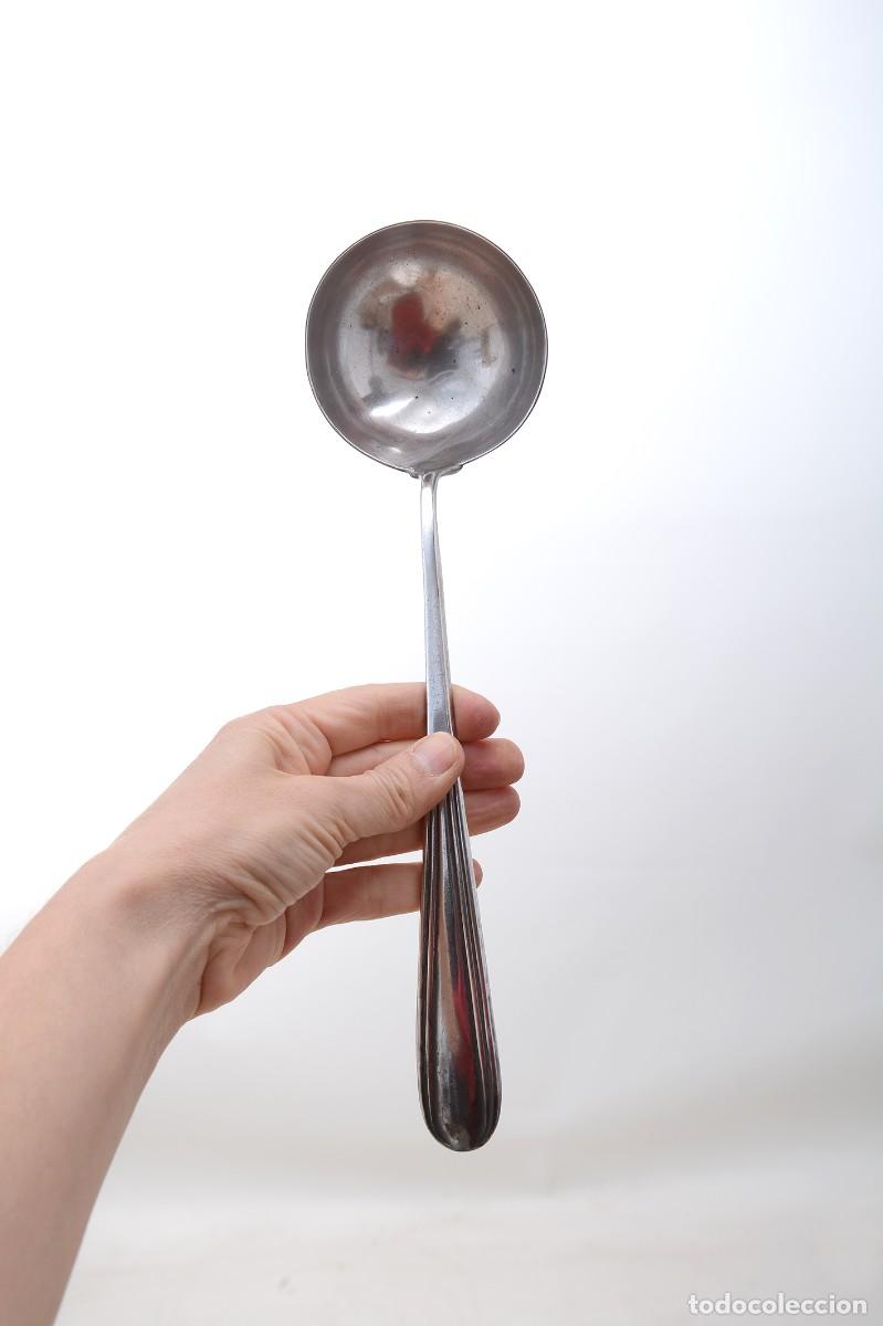 Antig&uuml;edades: Cuchar&oacute;n vintage de metal plateado - Foto 15