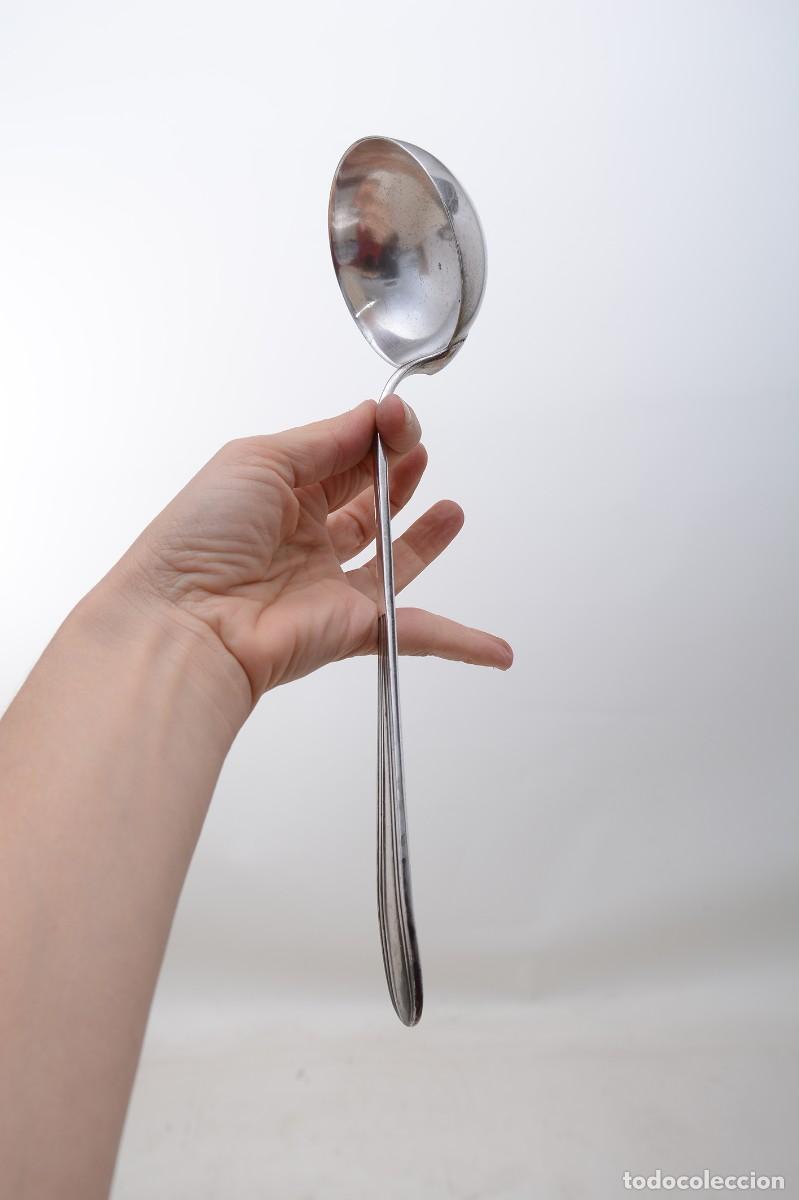 Antig&uuml;edades: Cuchar&oacute;n vintage de metal plateado - Foto 16