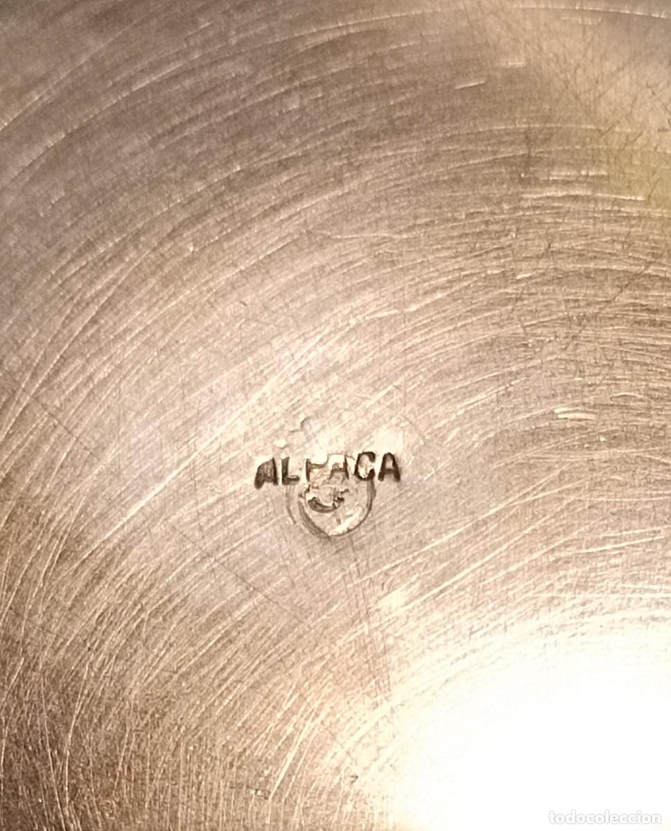 Antig&uuml;edades: PLATO DE SERVICIO DE ALPACA - Foto 4