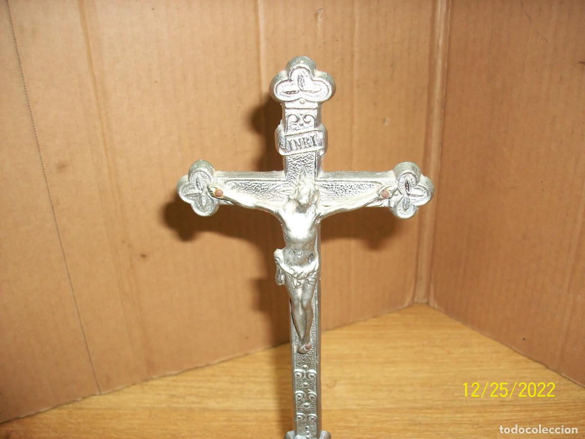 Antig&uuml;edades: ANTIGUO CRUCIFIJO- EN PLOMO - Foto 5