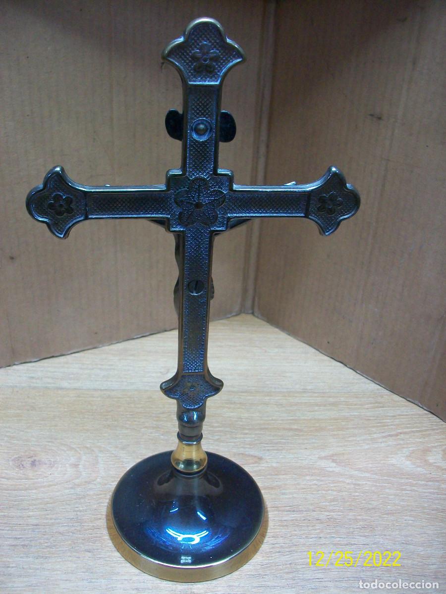 Antig&uuml;edades: ANTIGUO CRUCIFIJO- EN PLOMO - Foto 3