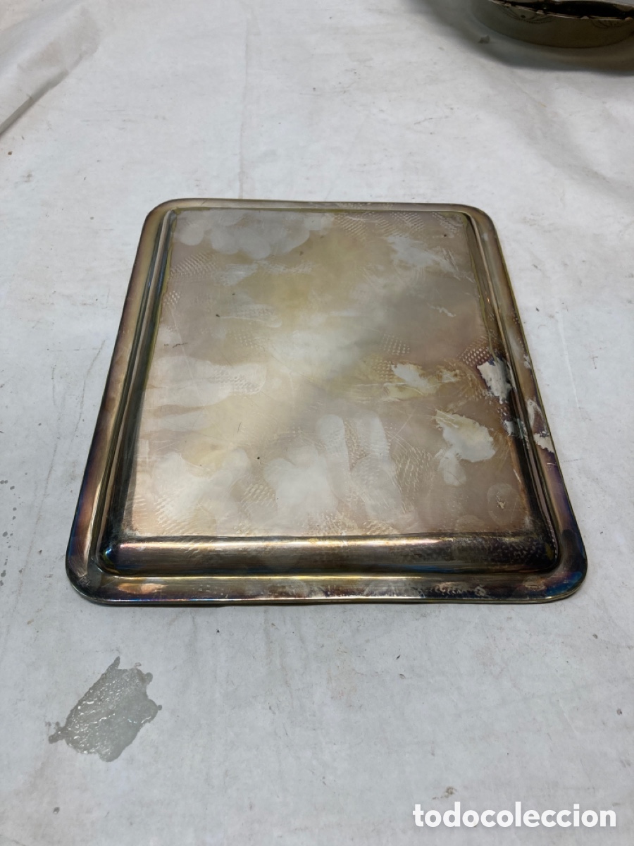 Antig&uuml;edades: Bandeja plateada - Foto 4