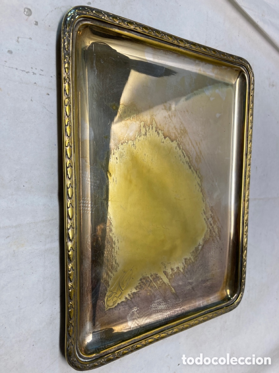 Antig&uuml;edades: Bandeja plateada - Foto 1