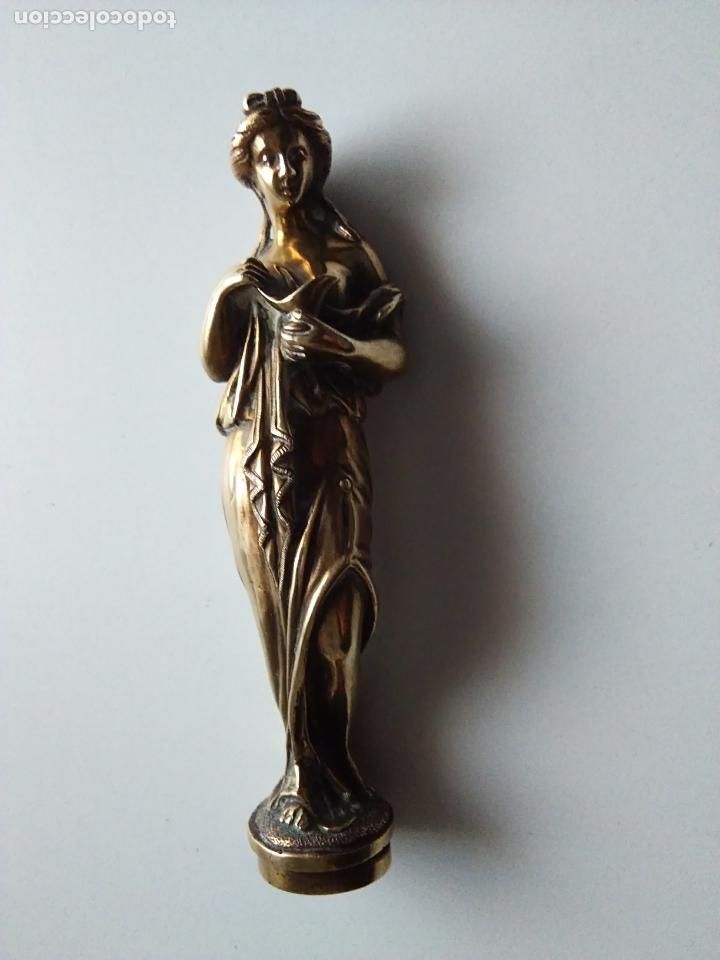 Antig&uuml;edades: FIGURA MUJER O DIOSA BRONCE - Foto 3